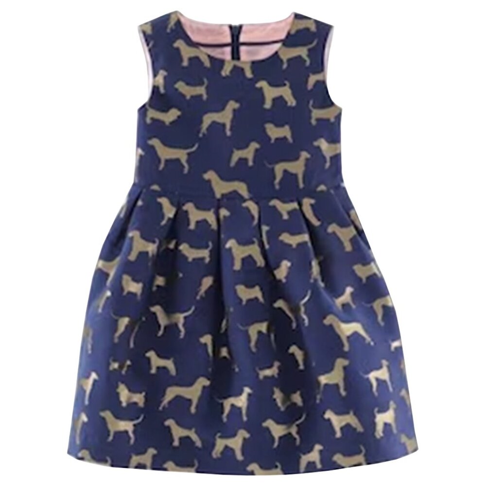 Mini Boden Gold Dog Party Dress